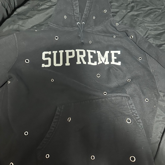 Supreme Eyelet Hoodie (Black)